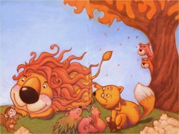 一向聪明的狐狸,这回想起了什么好办法让狮子的头发卷起来?